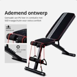 EchoGoods Halterbank - Inclusief Gratis Weerstandbanden En E-book - Fitnessbank - Bench Press - Trainingsbank - Halterbank Verstelbaar - Halterbank Opklapbaar - Rugsteun - Halterbank Gemonteerd + GRATIS E-book -Fitnessapparatuur Serie Winkel 1200x1200 2713