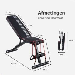 EchoGoods Halterbank - Inclusief Gratis Weerstandbanden En E-book - Fitnessbank - Bench Press - Trainingsbank - Halterbank Verstelbaar - Halterbank Opklapbaar - Rugsteun - Halterbank Gemonteerd + GRATIS E-book -Fitnessapparatuur Serie Winkel 1200x1200 2716