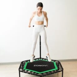 Zonovi Fitness Trampoline 250 Kilo – Mini Trampoline – Kleine Trampoline – Sport Trampoline – Met Elastieken – Zwart – Groen – 106 Cm – 42 Inch. -Fitnessapparatuur Serie Winkel 1200x1200 273