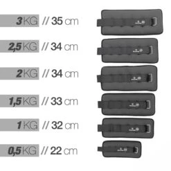 #DoYourFitness® - Neopreen Enkel- & Polsgewichten »Mevia« - 0,5 Kg Tot 3 Kg - Robuuste Klittenbandsluiting - Ankle / Wrist Weights - 3kg / Blauw & Zwart -Fitnessapparatuur Serie Winkel 1200x1200 2737