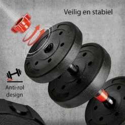 Sens Design Halterset Dumbell Set Gewichten Set Zwart - 30 Kg -Fitnessapparatuur Serie Winkel 1200x1200 2745