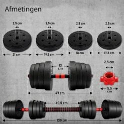 Sens Design Halterset Dumbell Set Gewichten Set Zwart - 30 Kg -Fitnessapparatuur Serie Winkel 1200x1200 2746
