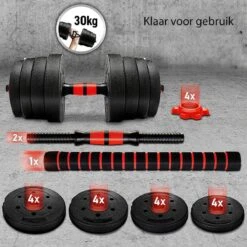 Sens Design Halterset Dumbell Set Gewichten Set Zwart - 30 Kg -Fitnessapparatuur Serie Winkel 1200x1200 2747