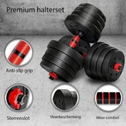 Sens Design Halterset Dumbell Set Gewichten Set Zwart - 30 Kg -Fitnessapparatuur Serie Winkel 1200x1200 2748