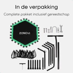 Zonovi Fitness Trampoline 250 Kilo – Mini Trampoline – Kleine Trampoline – Sport Trampoline – Met Elastieken – Zwart – Groen – 106 Cm – 42 Inch. -Fitnessapparatuur Serie Winkel 1200x1200 276