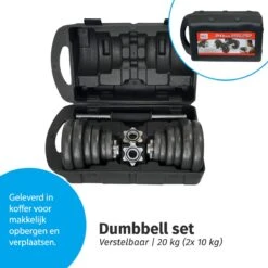 Verstelbare Dumbbell Set 20 Kg Met Koffer - Gietijzeren Gewichten - 2x 10kg -Fitnessapparatuur Serie Winkel 1200x1200 2777