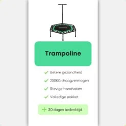Zonovi Fitness Trampoline 250 Kilo – Mini Trampoline – Kleine Trampoline – Sport Trampoline – Met Elastieken – Zwart – Groen – 106 Cm – 42 Inch. -Fitnessapparatuur Serie Winkel 1200x1200 278