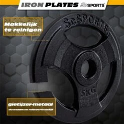 ScSPORTS® Halterschijven Set 20 Kg - 4 X 5 Kg - Met Hangrepen - Gietijzer - 30 Mm - Gewichten 5 ScSPORTS® Halterschijven Set 20 Kg - 4 X 5 Kg - Met Hangrepen - Gietijzer - 30 Mm - Gewichten -Fitnessapparatuur Serie Winkel 1200x1200 2793
