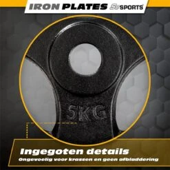 ScSPORTS® Halterschijven Set 20 Kg - 4 X 5 Kg - Met Hangrepen - Gietijzer - 30 Mm - Gewichten 6 ScSPORTS® Halterschijven Set 20 Kg - 4 X 5 Kg - Met Hangrepen - Gietijzer - 30 Mm - Gewichten -Fitnessapparatuur Serie Winkel 1200x1200 2794