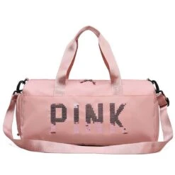 Merkloos Pink Duffel Bag Medium Dames Sporttas - 25 Liter - Roze - M -Fitnessapparatuur Serie Winkel 1200x1200 2825
