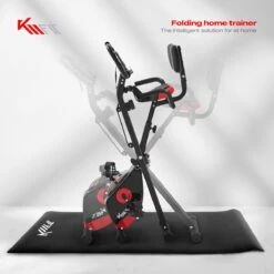 KM-Fit Hometrainer, Fitnessfiets, Opvouwbare Fitnessfiets, Tot 100kg -Fitnessapparatuur Serie Winkel 1200x1200 403