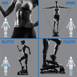 CAPITAL SPORTS Galaxy Step - Mini Stepper - Fitness Training Voor Thuis - LC Display - Inclusief Power Ropes - App Bediening - Blauw -Fitnessapparatuur Serie Winkel 1200x1200 409