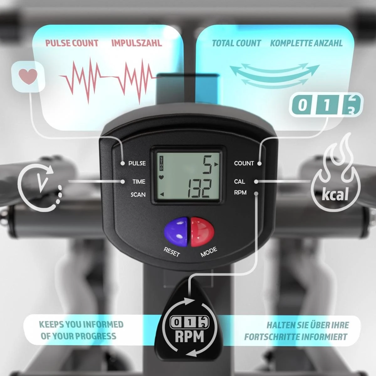 GoodVibes - Crosstrainer met LCD-scherm voor Thuisgebruik met Hartslagsensor en Buiksteun - Thuistrainer - Stepper - Cardiotrainer - Homegym GoodVibes - Crosstrainer Met LCD-scherm Voor Thuisgebruik Met Hartslagsensor En Buiksteun - Thuistrainer - Stepper - Cardiotrainer - Homegym -Fitnessapparatuur Serie Winkel 1200x1200 41