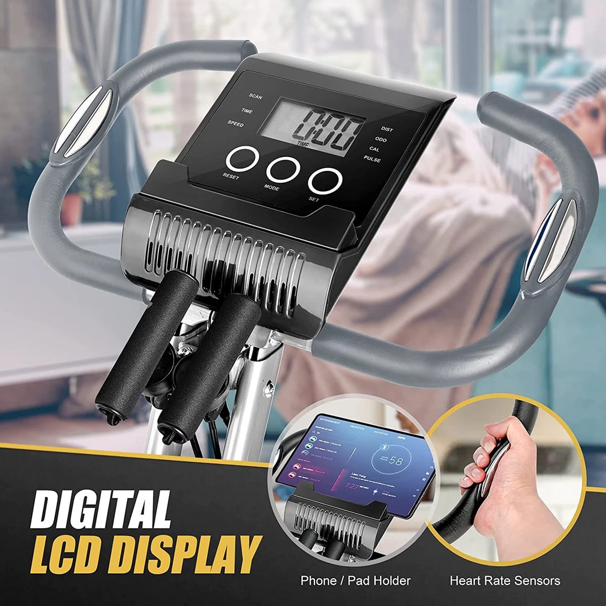 FOXSPORT Hometrainers - X-Bike Hometrainer met rugleuning - Fitness fiets opvouwbaar - 8 weerstandsniveaus - Tablethouder - Ergometer - Polssensor - Trainingscomputer - inklapbaar - Fitness bike - Max. 136 kg FOXSPORT Hometrainers - X-Bike Hometrainer Met Rugleuning - Fitness Fiets Opvouwbaar - 8 Weerstandsniveaus - Tablethouder - Ergometer - Polssensor - Trainingscomputer - Inklapbaar - Fitness Bike - Max. 136 Kg -Fitnessapparatuur Serie Winkel 1200x1200 442