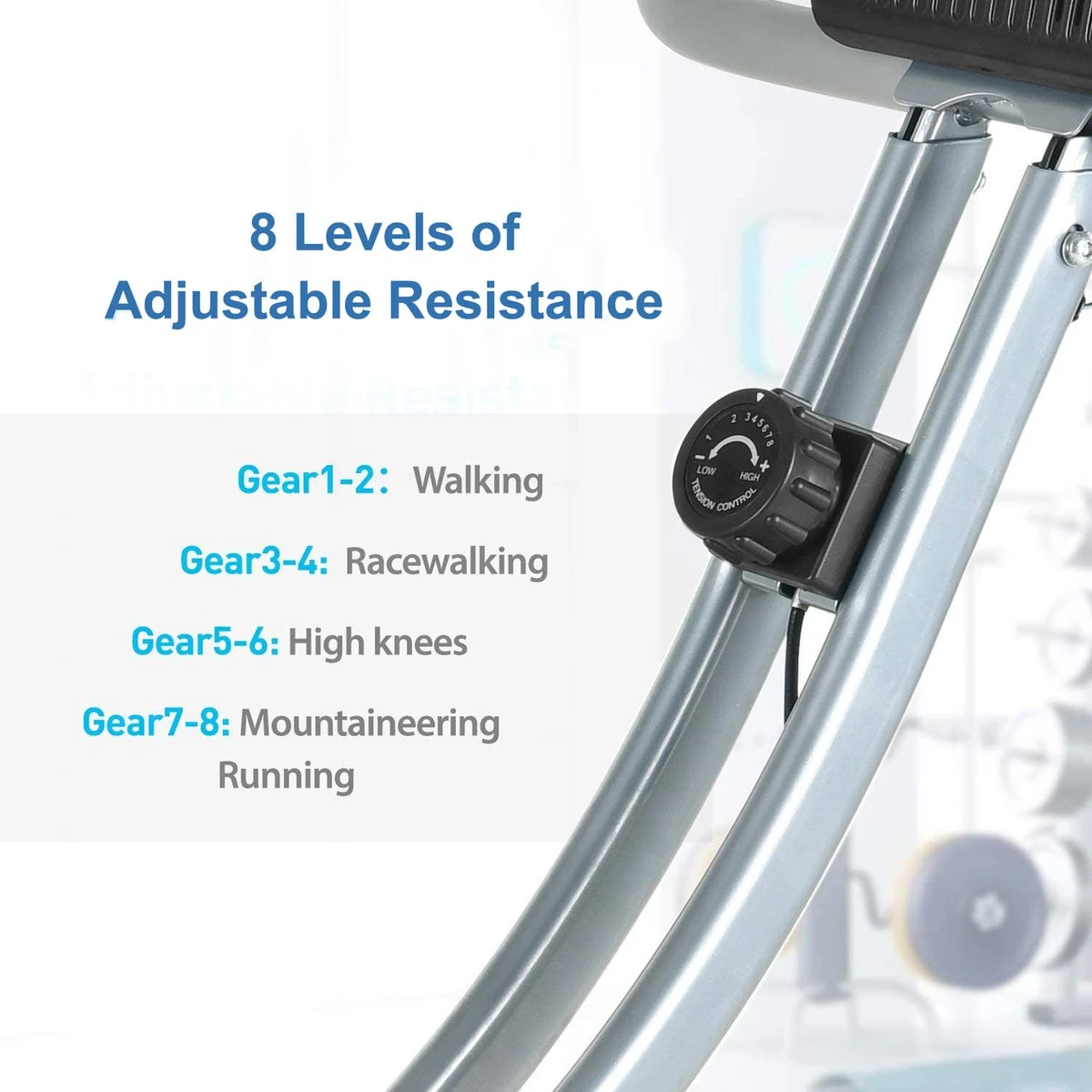 FOXSPORT Hometrainers - X-Bike Hometrainer met rugleuning - Fitness fiets opvouwbaar - 8 weerstandsniveaus - Tablethouder - Ergometer - Polssensor - Trainingscomputer - inklapbaar - Fitness bike - Max. 136 kg FOXSPORT Hometrainers - X-Bike Hometrainer Met Rugleuning - Fitness Fiets Opvouwbaar - 8 Weerstandsniveaus - Tablethouder - Ergometer - Polssensor - Trainingscomputer - Inklapbaar - Fitness Bike - Max. 136 Kg -Fitnessapparatuur Serie Winkel 1200x1200 444