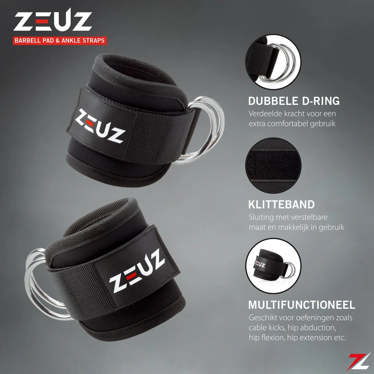 ZEUZ® Barbell Pad & 2 Stuks Enkelband Straps Fitness Set – Ankle Cuff Strap & Nekbeschermer – Zwart ZEUZ® Barbell Pad & 2 Stuks Enkelband Straps Fitness Set – Ankle Cuff Strap & Nekbeschermer – Zwart -Fitnessapparatuur Serie Winkel 1200x1200 470