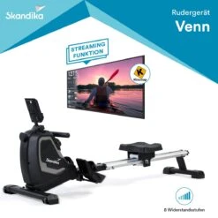 Skandika Venn Roeimachine – Roeitrainers - Roeimachine - Home Roeiapparaat Fitness - Tablet Houder, Roeier Met Multifunctionele Computer, 8 Weerstandsniveaus Instelbaar, Onderhoudsarm - Fitnessapparaten - Grijs -Fitnessapparatuur Serie Winkel 1200x1200 483