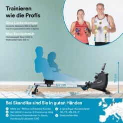 Skandika Venn Roeimachine – Roeitrainers - Roeimachine - Home Roeiapparaat Fitness - Tablet Houder, Roeier Met Multifunctionele Computer, 8 Weerstandsniveaus Instelbaar, Onderhoudsarm - Fitnessapparaten - Grijs -Fitnessapparatuur Serie Winkel 1200x1200 484