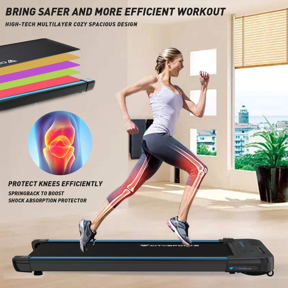 Citysports Loopband Inklapbaar LCD-scherm Meerdere snelheidsinstellingen Bluetooth Citysports Loopband Inklapbaar LCD-scherm Meerdere Snelheidsinstellingen Bluetooth -Fitnessapparatuur Serie Winkel 1200x1200 497