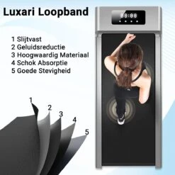 Luxari - Elektrische Loopband - Afstandsbediening - 2 HP Motor - LED Display - Treadmill - Hometrainer - Thuis Trainen 5 Luxari - Elektrische Loopband - Afstandsbediening - 2 HP Motor - LED Display - Treadmill - Hometrainer - Thuis Trainen -Fitnessapparatuur Serie Winkel 1200x1200 513
