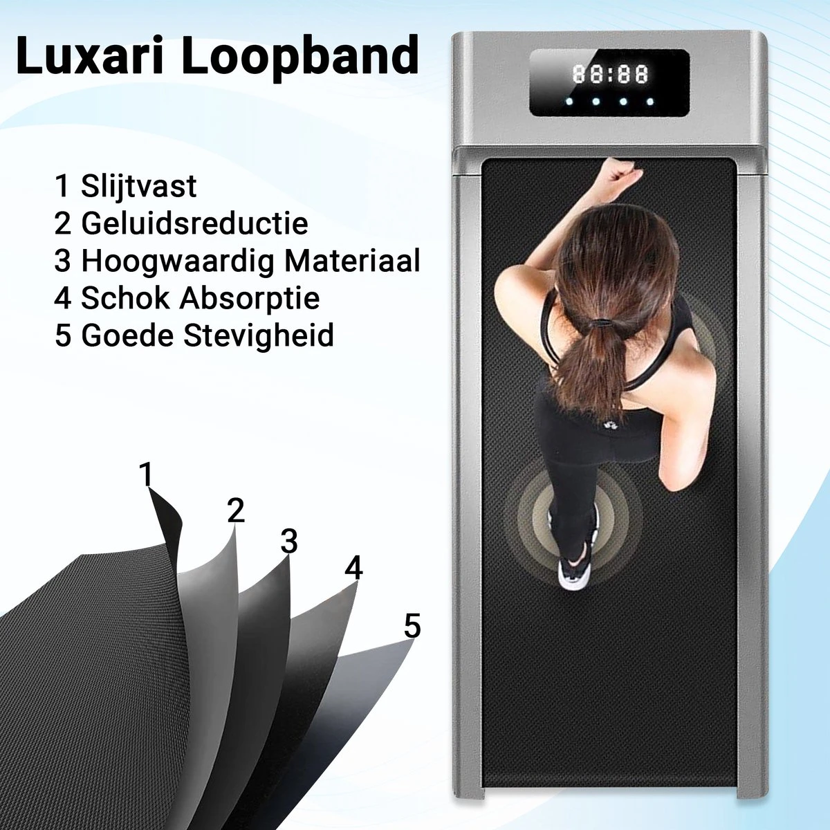 Luxari - Elektrische Loopband - Afstandsbediening - 2 HP Motor - LED display - Treadmill - Hometrainer - Thuis trainen Luxari - Elektrische Loopband - Afstandsbediening - 2 HP Motor - LED Display - Treadmill - Hometrainer - Thuis Trainen -Fitnessapparatuur Serie Winkel 1200x1200 513
