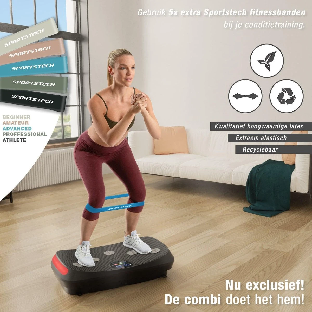 Sportstech Germany - 4D-trilplaat VP400 met uniek gebogen ontwerp Sportstech Germany - 4D-trilplaat VP400 Met Uniek Gebogen Ontwerp -Fitnessapparatuur Serie Winkel 1200x1200 534