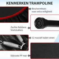 Luxari - Fitness Trampoline Pro - Inclusief Stang En Beschermhoes - 105 Cm Diameter - Opvouwbaar - Belastbaar Tot 150 Kg - Hometrainer - Fitness Trampoline -Fitnessapparatuur Serie Winkel 1200x1200 548