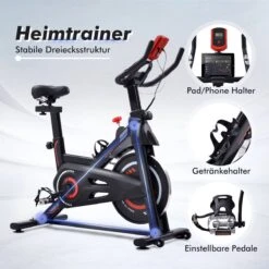Indoor Cycling Fiets Met Magnetische Weerstand - Stationaire Cardiogym Hometrainer - 6 Kg Vliegwiel En Verstelbaar Comfortabel Zitje - Zwart En Rood 3 Indoor Cycling Fiets Met Magnetische Weerstand - Stationaire Cardiogym Hometrainer - 6 Kg Vliegwiel En Verstelbaar Comfortabel Zitje - Zwart En Rood -Fitnessapparatuur Serie Winkel 1200x1200 555