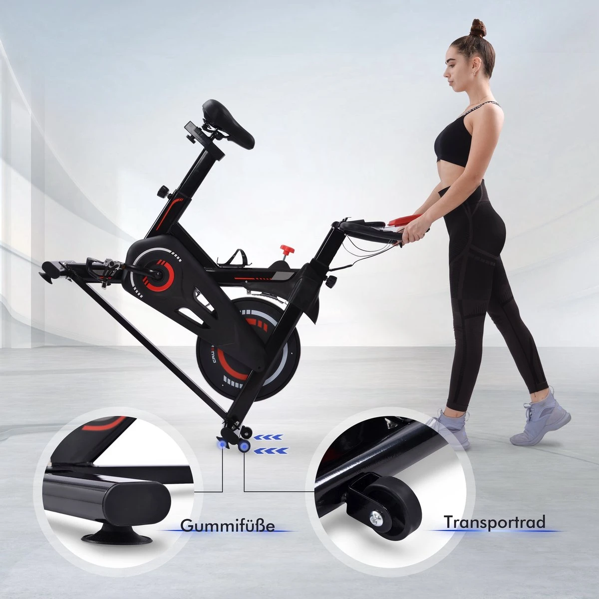 Indoor cycling fiets met magnetische weerstand - stationaire cardiogym hometrainer - 6 kg vliegwiel en verstelbaar comfortabel zitje - zwart en rood Indoor Cycling Fiets Met Magnetische Weerstand - Stationaire Cardiogym Hometrainer - 6 Kg Vliegwiel En Verstelbaar Comfortabel Zitje - Zwart En Rood -Fitnessapparatuur Serie Winkel 1200x1200 561