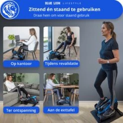 Blue Lion Stoelfiets - Mini Hometrainer - Bureaufiets - Deskbike Voor Onder Bureau - Stepper - Crosstrainer - Bluetooth -Fitnessapparatuur Serie Winkel 1200x1200 573