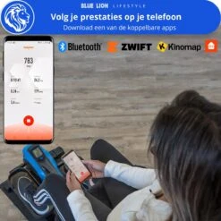 Blue Lion Stoelfiets - Mini Hometrainer - Bureaufiets - Deskbike Voor Onder Bureau - Stepper - Crosstrainer - Bluetooth -Fitnessapparatuur Serie Winkel 1200x1200 575