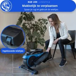 Blue Lion Stoelfiets - Mini Hometrainer - Bureaufiets - Deskbike Voor Onder Bureau - Stepper - Crosstrainer - Bluetooth -Fitnessapparatuur Serie Winkel 1200x1200 577