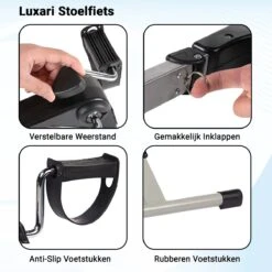 Luxari Stoelfiets - Inclusief Computer - Bureaufiets - Hometrainer - Deskbike - Beentrainer – Pedaaltrainer - Fietstrainer - Bewegingstrainer - Mini Hometrainer -Fitnessapparatuur Serie Winkel 1200x1200 580