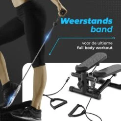 Stepper - 2-in-1 Verstelbare Weerstand - Computer - 2 Weerstandskabels - Zwart - Mini Stepper - Aerobic Stepper -Fitnessapparatuur Serie Winkel 1200x1200 61
