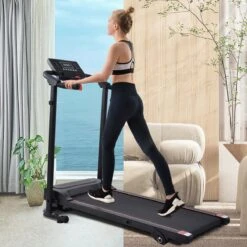YJZQ Opvouwbare Loopband Voor Thuis - 1.5HP Elektrisch Gemotoriseerde Loopband Running Exercise Machine Met LCD-scherm -1-12KM / H - 12 Programma's Met Telefoonhouder Voor Home Gym Fitness Workout Jogging Walking-Black -Fitnessapparatuur Serie Winkel 1200x1200 618