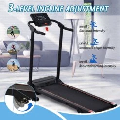 YJZQ Opvouwbare Loopband Voor Thuis - 1.5HP Elektrisch Gemotoriseerde Loopband Running Exercise Machine Met LCD-scherm -1-12KM / H - 12 Programma's Met Telefoonhouder Voor Home Gym Fitness Workout Jogging Walking-Black -Fitnessapparatuur Serie Winkel 1200x1200 621