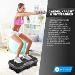BX Fitness® - Trilplaat Fitness Body Zilver - Incl Weerstandsbanden & Voedingsgids - Sport Trilplaat - Powerplate Voor Cardiotrainingen - Trainingsapparatuur Voor Krachttraining - Ontvang NU Met Duidelijke Handleiding Met Oefeningen + Recepten! -Fitnessapparatuur Serie Winkel 1200x1200 724