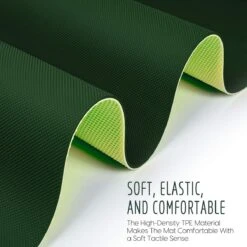 Saferell Yogamat - Groen - Gemaakt Van TPE - Antislip Hypoallergene Yogamat Met Draagband - 183 Cm X 61 Cm X 0,6 Cm -Fitnessapparatuur Serie Winkel 1200x1200 729