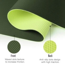 Saferell Yogamat - Groen - Gemaakt Van TPE - Antislip Hypoallergene Yogamat Met Draagband - 183 Cm X 61 Cm X 0,6 Cm -Fitnessapparatuur Serie Winkel 1200x1200 730