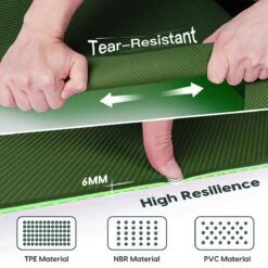 Saferell Yogamat - Groen - Gemaakt Van TPE - Antislip Hypoallergene Yogamat Met Draagband - 183 Cm X 61 Cm X 0,6 Cm -Fitnessapparatuur Serie Winkel 1200x1200 731