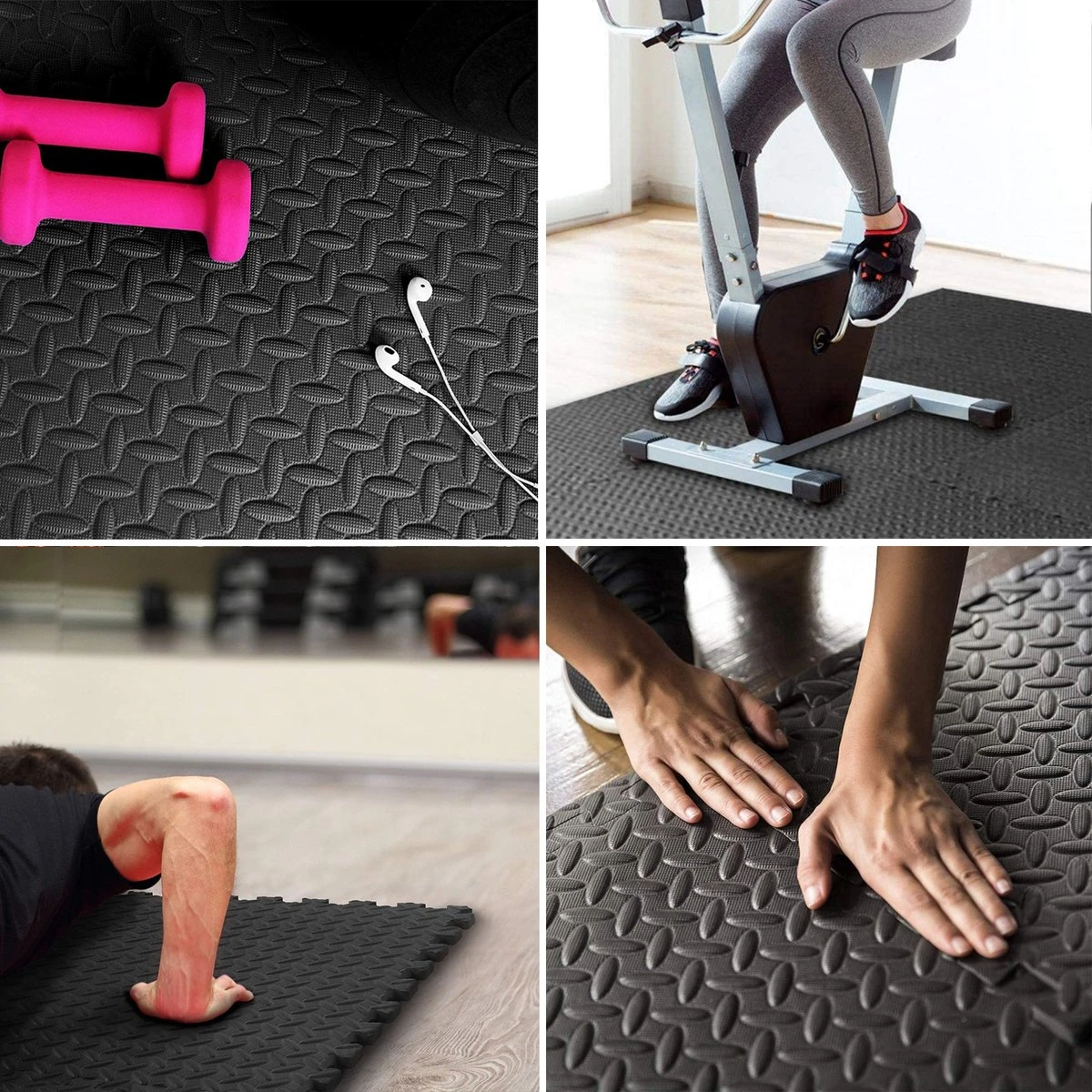 SWILIX ® Puzzelmat - 6 Stuks - 180x120 x2cm (6 x 60x60cm) - 2,20 m2 - Zachte Vloermat - Zwart SWILIX ® Puzzelmat - 6 Stuks - 180x120 X2cm (6 X 60x60cm) - 2,20 M2 - Zachte Vloermat - Zwart -Fitnessapparatuur Serie Winkel 1200x1200 733