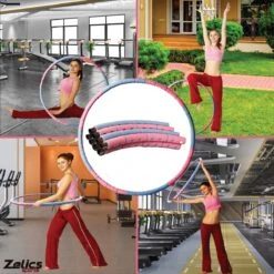 Zelics Sports - Professionele Fitness Hoelahoep Voor Volwassenen Met Gewicht - Gemaakt Van Roestvrij Staal, Zachte Foam En Anti-Zweet Buitenlaag - Sport Hoepel - Hula Hoop - Weight Hoop - Hoepel Fitness - 92cm/1.2 Kg Vulbaar- Inclusief Spingtouw -Fitnessapparatuur Serie Winkel 1200x1200 745