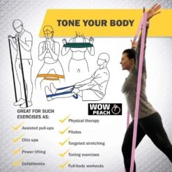 WOW PEACH - WITHOUT LEMONS - Totall Body Weerstandsbanden Van Hoge Kwaliteit - Set Van 3 - Katoenen Fitness Elastiek Van Premium Materiaal - LONG BAND - FITNESS - BootyBands -Fitnessapparatuur Serie Winkel 1200x1200 768