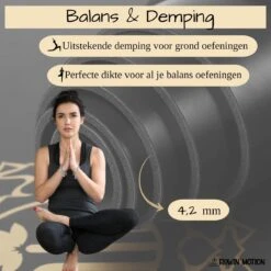 Flowin'Motion® Studio Yoga Mat - Superieure Grip - Extra Breed En Lang - Fitness Mat - Anti Slip - Sport Mat - Natuur Rubber - Planeetvriendelijk - Zwart Met Goud - 185cm X 68cm X 4,2mm 11 Flowin'Motion® Studio Yoga Mat - Superieure Grip - Extra Breed En Lang - Fitness Mat - Anti Slip - Sport Mat - Natuur Rubber - Planeetvriendelijk - Zwart Met Goud - 185cm X 68cm X 4,2mm -Fitnessapparatuur Serie Winkel 1200x1200 784