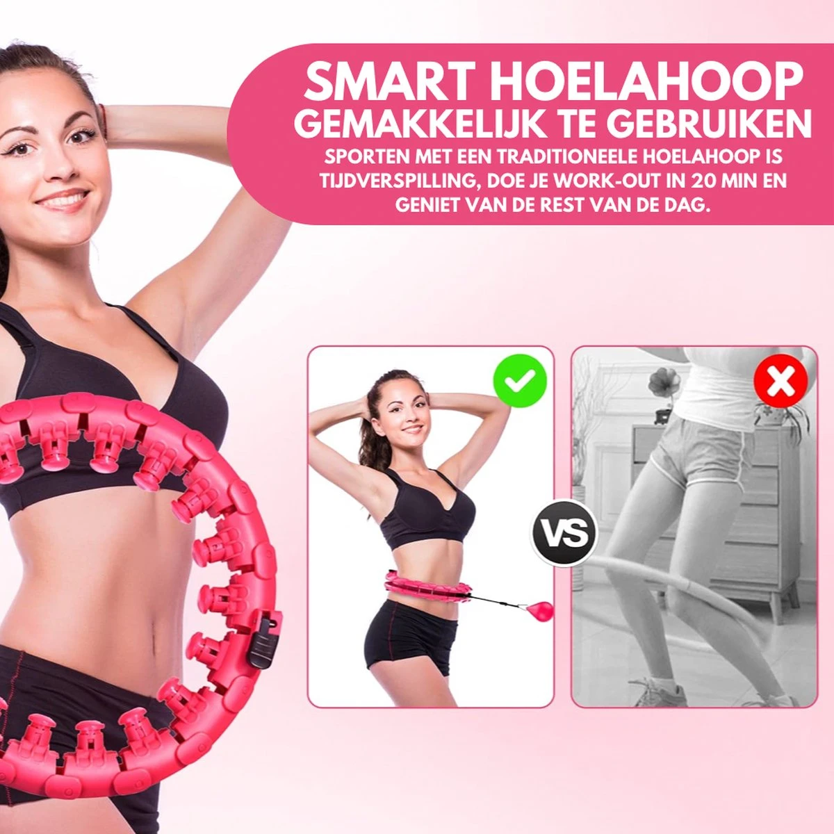 Hula Hoop Fitness - Met gewicht - Hoepel Fitness - Volwassenen & Kinderen - Roze - Afvallen - Afslanken Hula Hoop Fitness - Met Gewicht - Hoepel Fitness - Volwassenen & Kinderen - Roze - Afvallen - Afslanken -Fitnessapparatuur Serie Winkel 1200x1200 792