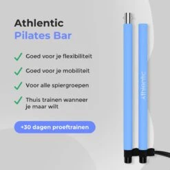 Pilates Bar - Pilates Stick - Fitness Bar - Pilates Stok - Fitness Stick - Yoga Stok - Fitness Materiaal Voor Thuis - Weerstandsbanden - Resistance Band Set - Sport Elastiek Banden - Fitness Elastiek - Fitness - Booty Band + Trainingsschema Blauw -Fitnessapparatuur Serie Winkel 1200x1200 813