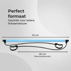 Pilates Bar - Pilates Stick - Fitness Bar - Pilates Stok - Fitness Stick - Yoga Stok - Fitness Materiaal Voor Thuis - Weerstandsbanden - Resistance Band Set - Sport Elastiek Banden - Fitness Elastiek - Fitness - Booty Band + Trainingsschema Blauw -Fitnessapparatuur Serie Winkel 1200x1200 819