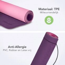 LifeGoods Yogamat - 61x183x0,6cm - Draagriem - Extra Dik - Roze/Paars 5 LifeGoods Yogamat - 61x183x0,6cm - Draagriem - Extra Dik - Roze/Paars -Fitnessapparatuur Serie Winkel 1200x1200 826