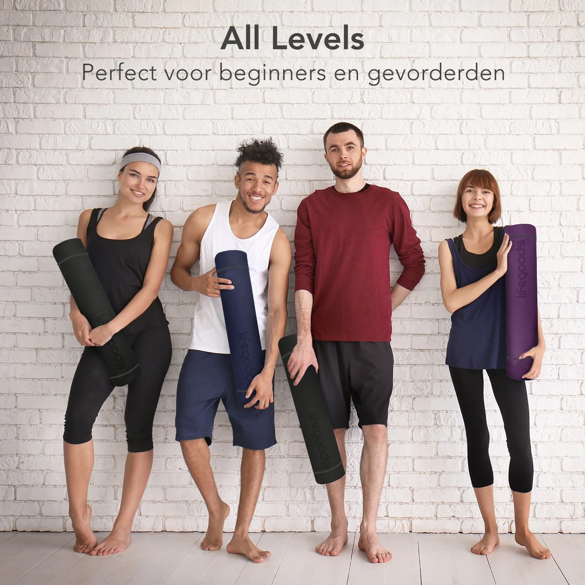 LifeGoods Yogamat - 61x183x0,6cm - Draagriem - Extra Dik - Roze/Paars LifeGoods Yogamat - 61x183x0,6cm - Draagriem - Extra Dik - Roze/Paars -Fitnessapparatuur Serie Winkel 1200x1200 828