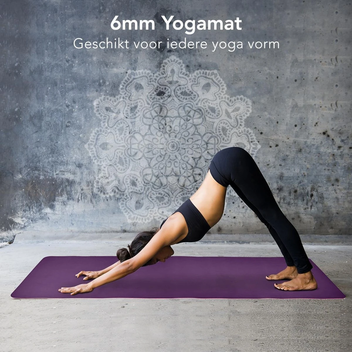 LifeGoods Yogamat - 61x183x0,6cm - Draagriem - Extra Dik - Roze/Paars LifeGoods Yogamat - 61x183x0,6cm - Draagriem - Extra Dik - Roze/Paars -Fitnessapparatuur Serie Winkel 1200x1200 829